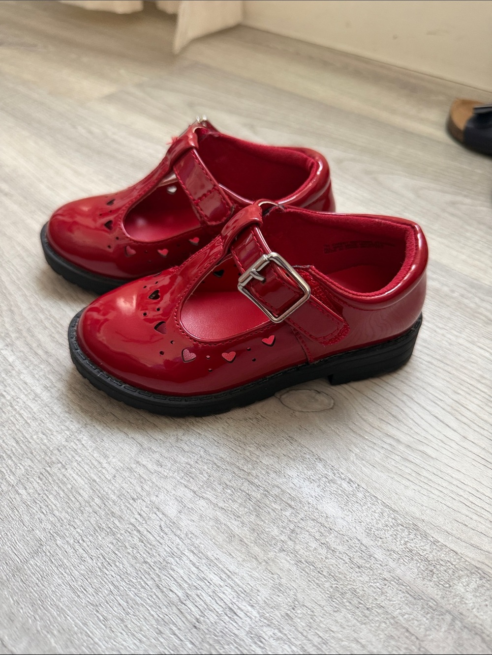 Toddler Girls Sugar Red Patent T-Strap Mary Janes for Kids